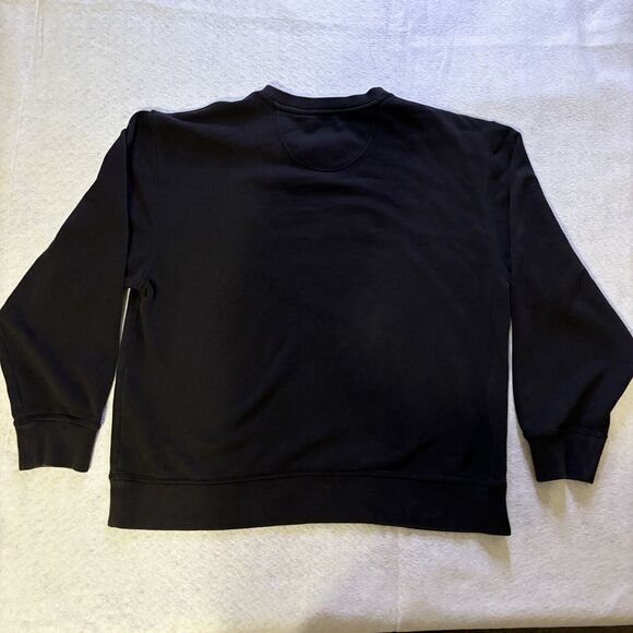 IZOD Black Crewneck Sweatshirt Embroidered Logo Mens XL - Picture 5 of 10